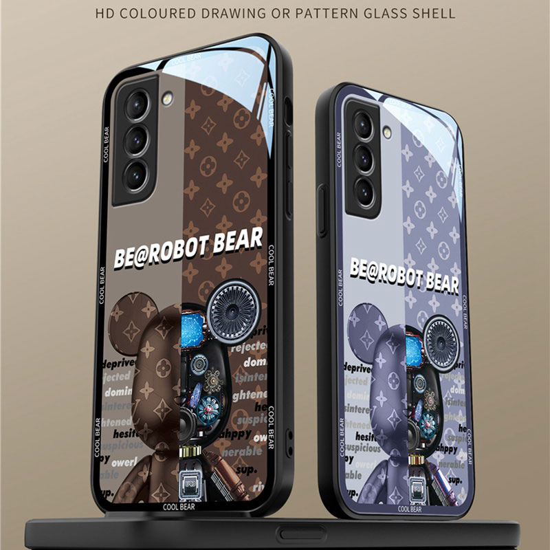 Be@Rbrick/LV ルイヴィトン/ベアブリック ブランド Iphone 14/14 Pro/14 Pro Max/14 Plusケース オシャレ モノグラム 熊柄 Galaxy S23/S23+/S23 Ultra/Note21カバー ジャケット型 全機種対応 芸能人愛用 ファッション レディーズ