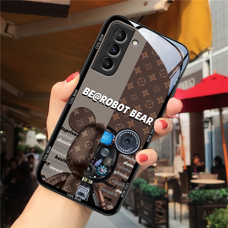 ヴィトンLVブランドBearbrick熊iphone se3/13 pro max miniケース ジャケット型  Galaxy s22 ultraカバー 全機種対応