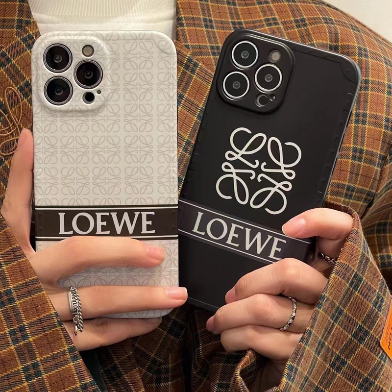 LOEWE ブランド Iphone 13/13 pro/13 pro maxケース おしゃれ ロエベ ジャケット型 モノグラム 耐衝撃