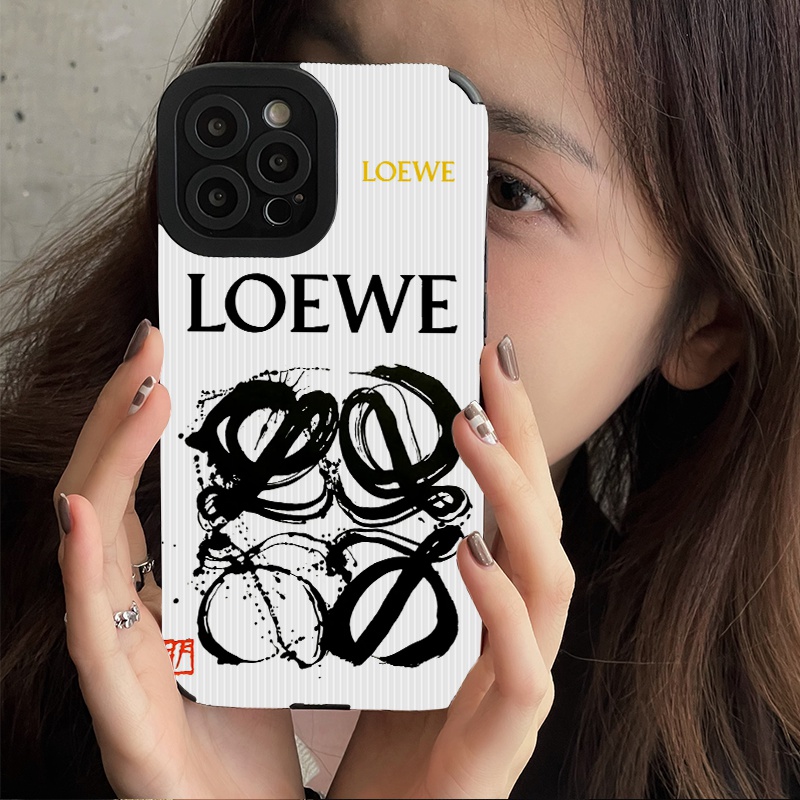 LOEWE ブランド iphone 13/13 pro/13 pro maxケース ジャケット型 ロエベ 芸能人愛用 モノグラム 墨風 四角保護 ファッション