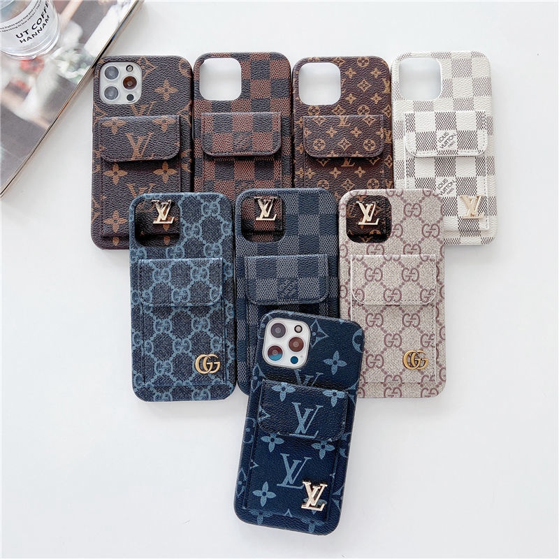 LV/ルイヴィトン GUCCI/グッチ ブランド Iphone 14 Pro Max/14 Plusケース カード入れ レザー モノグラム ポケット付き ビジネス アイフォン14カバー レディーズ