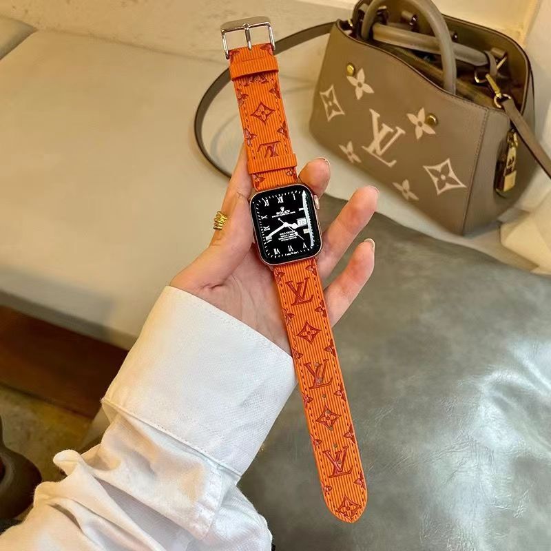 ヴィトン アップルウォッチ8/se2/ultraハンドLV革Apple Watchコーデュロイ ブランド モノグラム腕時計ベルト男女