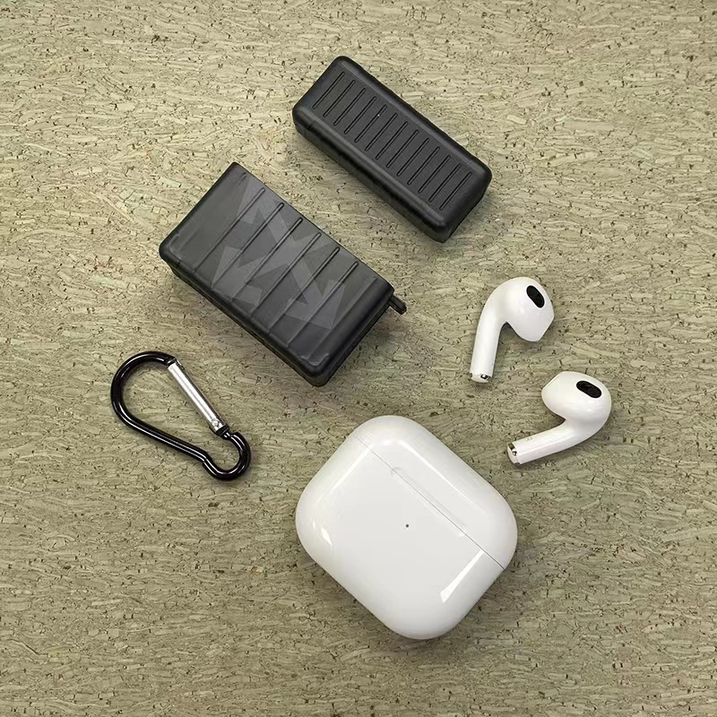 off-whiteブランドairpods pro2/3ケース オフホワイト スーツ カラビナ モノグラム エアーポッズ プロ2/3カバー