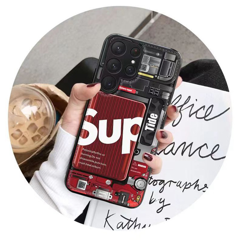 supreme galaxy s23+ultraケース お洒落シュプリーム機械モノグラム ジャケット ブランド ギャラクシーS23カバー