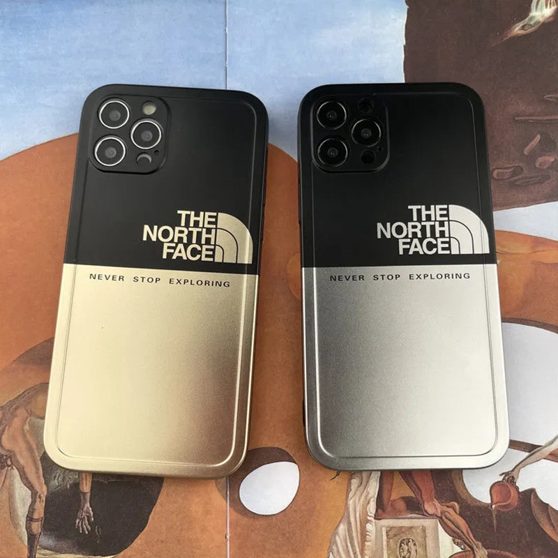 The North Face ブランド iphone 13 pro/13 pro max/13 miniケース オシャレ ザ.ノース.フェイス メッキ
