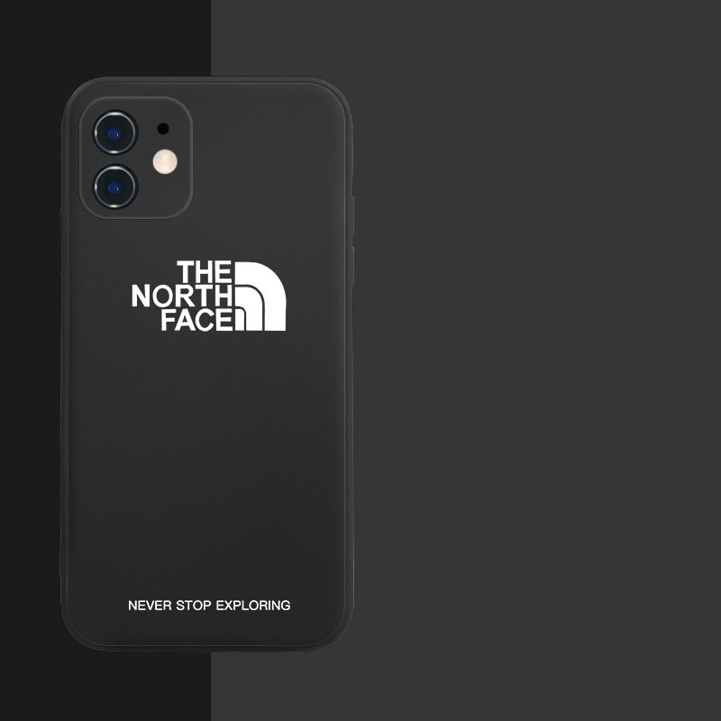 The North Face ザノースフェイス ハイブランド アイフォン13 pro max miniカバー ジャケット モノグラム シリコン 黒白 男女