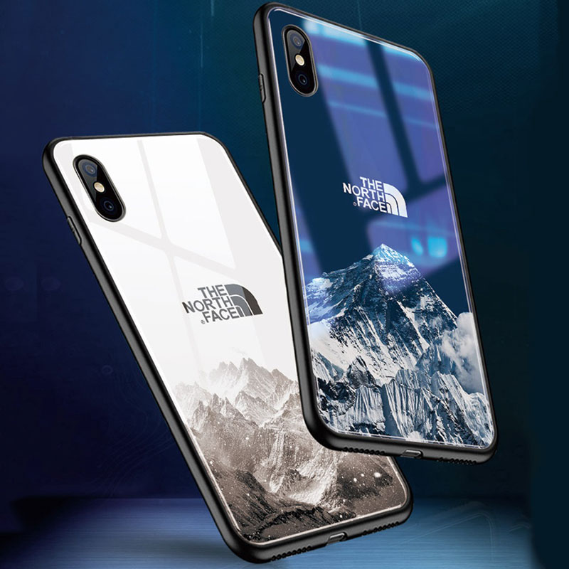 THE NORTH FACE ブランド ザ・ノース・フェイス iphone se3/14 pro maxケース オシャレ A53 ジャケット型 雪山柄