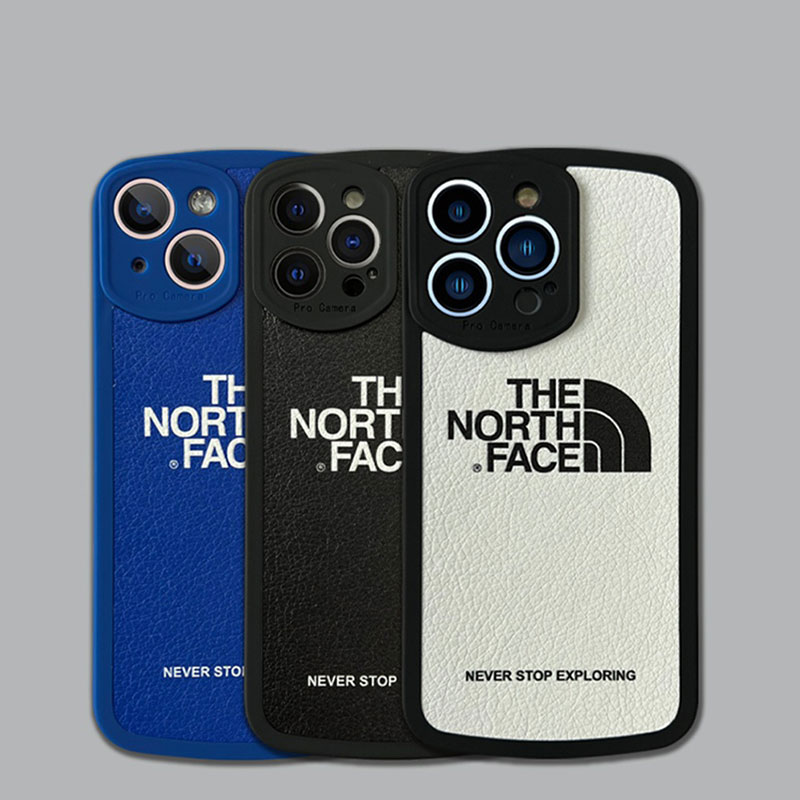 ザ.ノース.フェイス/THE NORTH FACE ブランド iphone 13/13 pro/13 pro maxケース モノグラム ジャケット型 シンプル 黒白青色