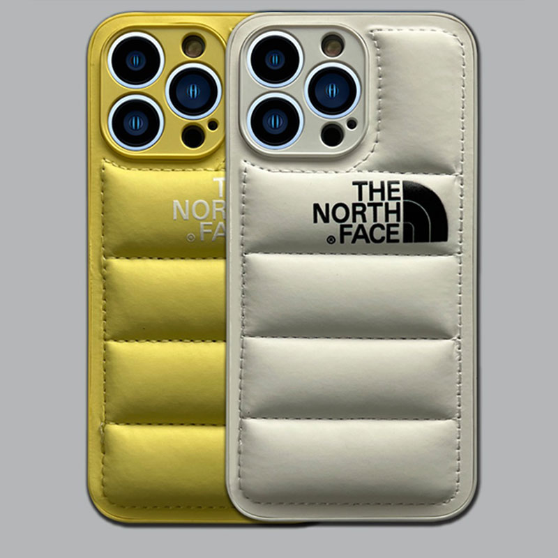 THE NORTH FACE/ザノースフェイス ハイブランド iphone 14/14 pro/14 pro maxケース かわいい ダウンジャケット型 レザー アイフォン14カバー 芸能人愛用 レデイース