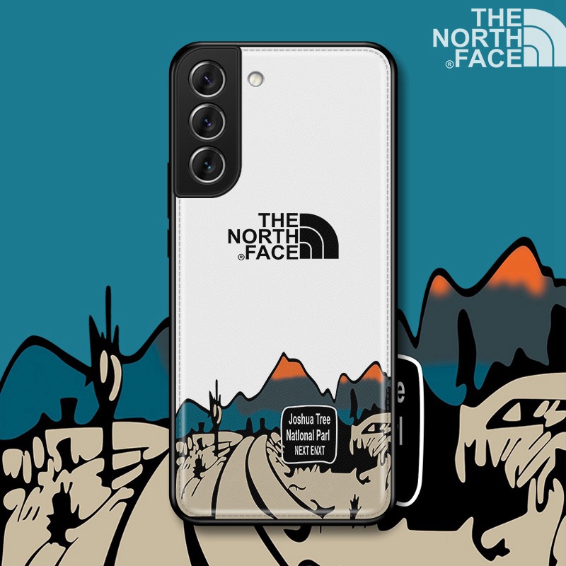 ザノースフェイスThe North Faceブランドiphone14pro max/14plusケース モノグラム山S22+ultraジャケット男女