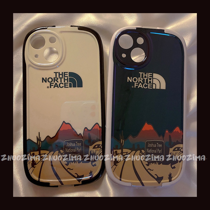 ザ.ノース.フェイス ブランド The North Face iphone se3/13/13 pro/13 pro maxケース オーバル風 雪山 スタンド機能