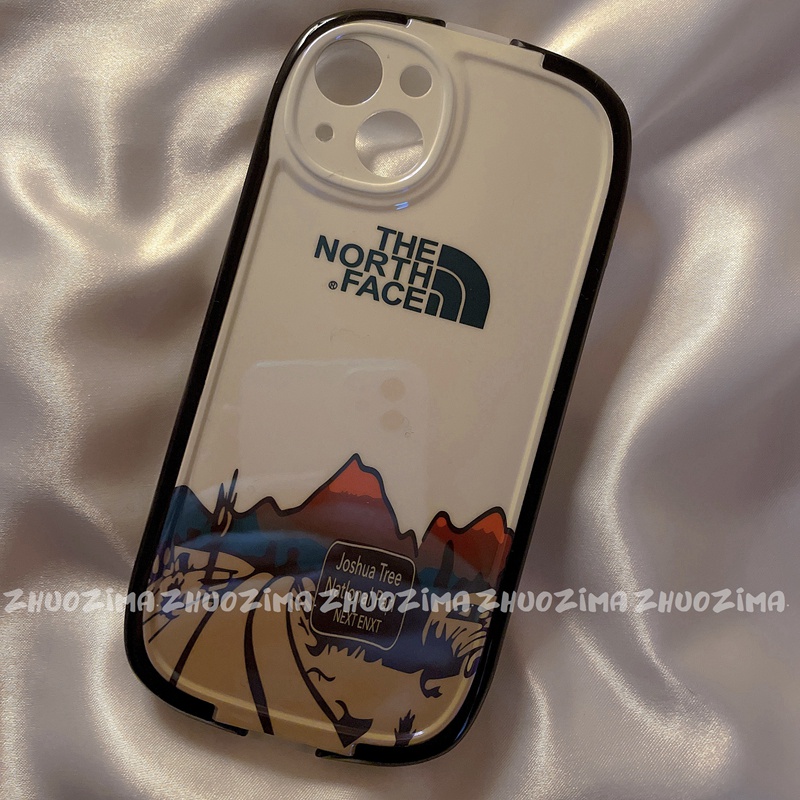 The North Faceザノースフェイス ブランドアイフォンSE 第3世代/13pro max miniケース 個性スタンド雪山オーバル型 芸能人