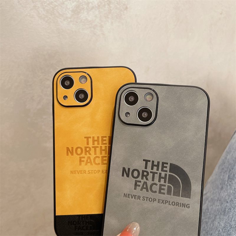 The North Face ブランド ザノースフェイス iphone 14 pro max/14 plusケース オシャレ レザー 立体モノグラム