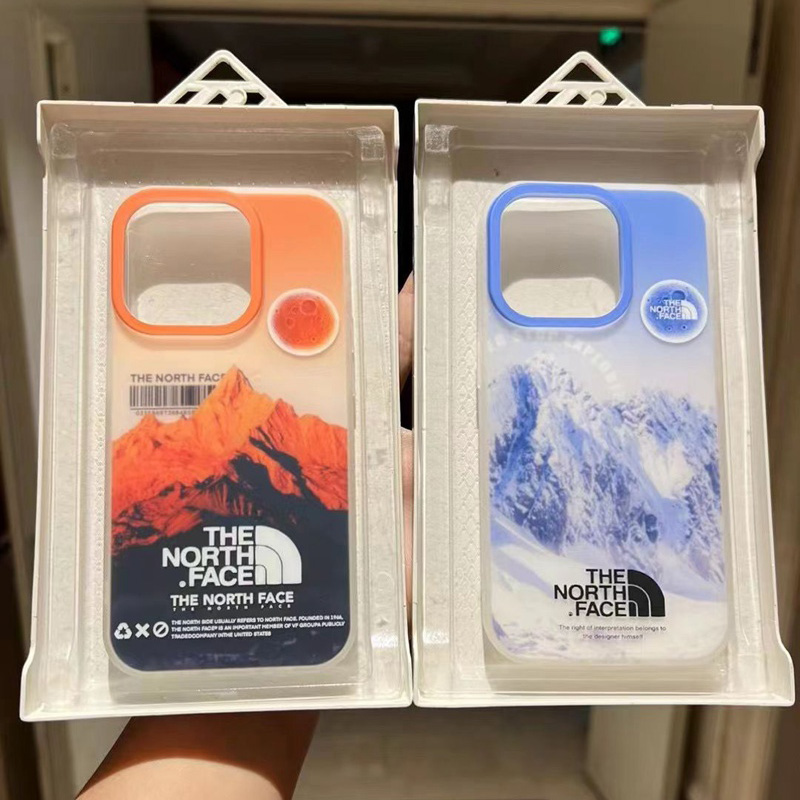 The North FaceハイブランドiPhone 14/14 Pro/14 Pro Maxケース 韓国風 ザ.ノース.フェイス 月球 クリアケース 雪山柄 ジャケット型カバー