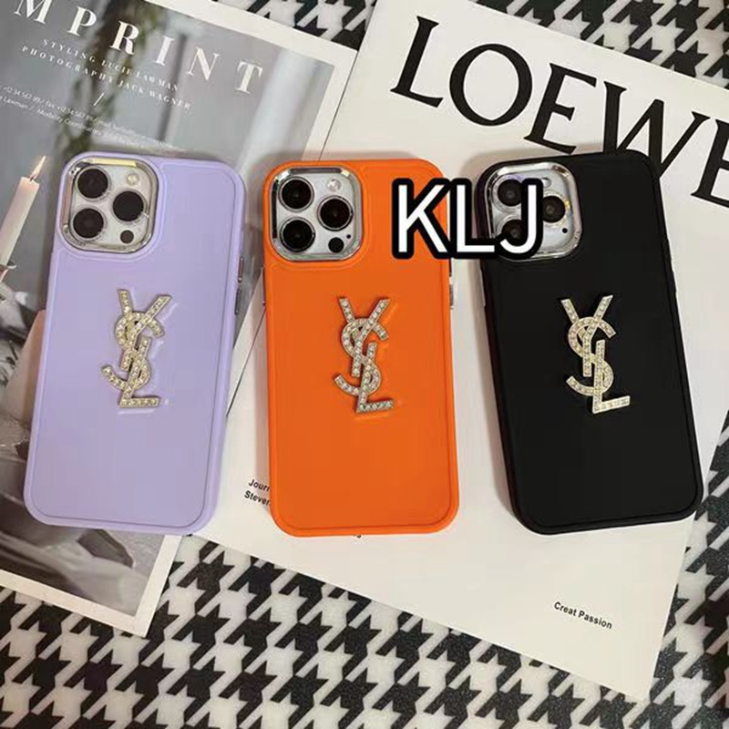 CHANEL YVES SAINT LAURENT ブランド iphone14Pro max/14Pro/14ケース かわいい キラキラ イブ.サンローラン シャネル モノグラム ジャケット型